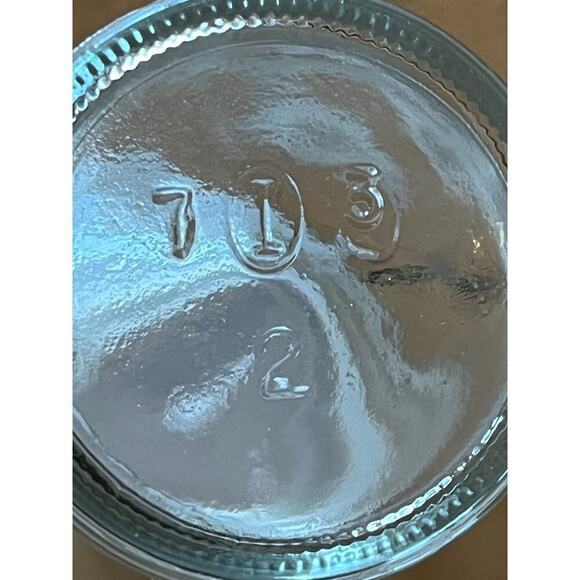 Small Vintage Apothecary or Spice Clear Jar/Bottle. Sunburst Stoppers. - Picture 4 of 5